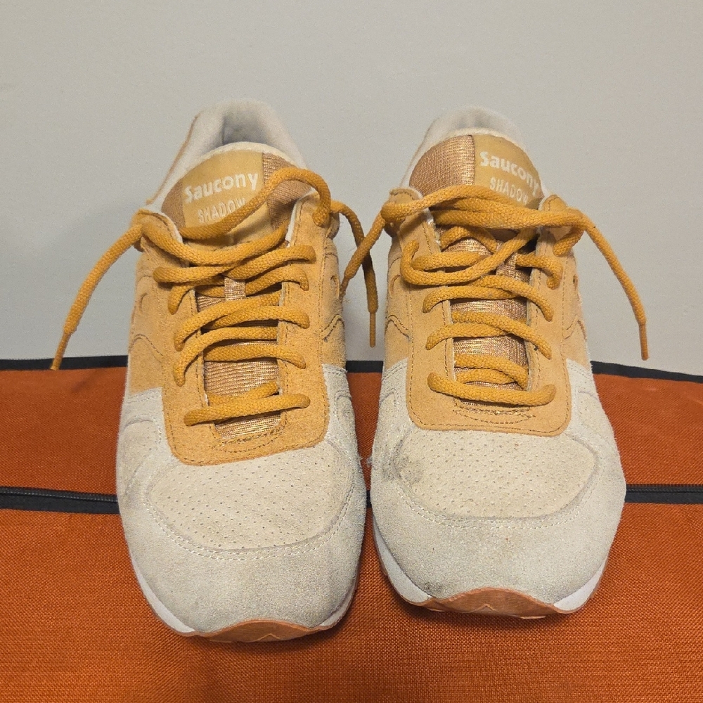 Saucony Shadow Sneakers in Brown and Cream